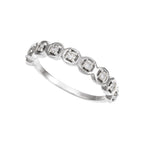 Geometric Anniversary Band with Bead Blast/Matte Finish