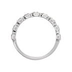 Geometric Anniversary Band with Bead Blast/Matte Finish
