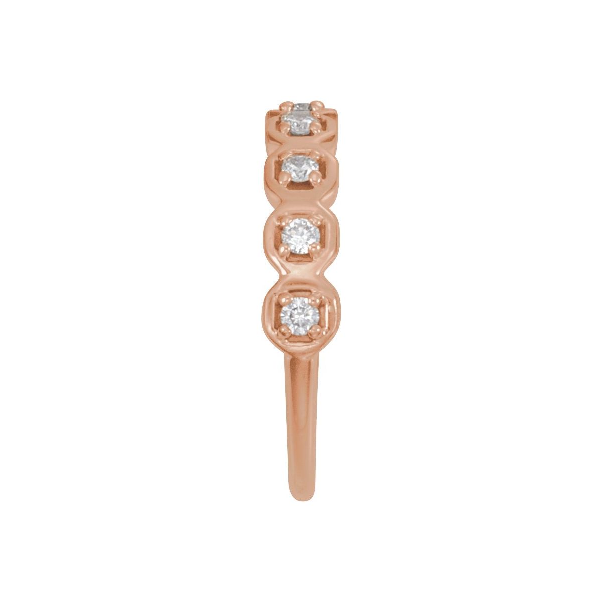 Geometric Anniversary Band with Bead Blast/Matte Finish