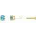 Round 4-Prong Lightweight Stud Earrings