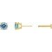 Round 4-Prong Lightweight Stud Earrings