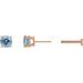 Round 4-Prong Lightweight Stud Earrings