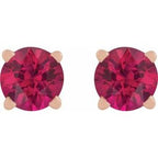 Round 4-Prong Lightweight Stud Earrings