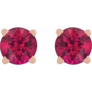Round 4-Prong Lightweight Stud Earrings