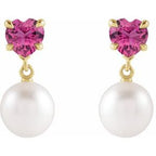 Heart & Pearl Earrings
