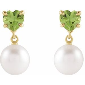 Heart & Pearl Earrings
