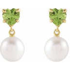 Heart & Pearl Earrings