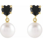 Heart & Pearl Earrings