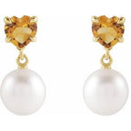 Heart & Pearl Earrings