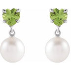 Heart & Pearl Earrings