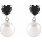 Heart & Pearl Earrings