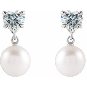 Heart & Pearl Earrings