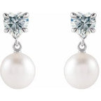 Heart & Pearl Earrings