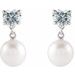 Heart & Pearl Earrings