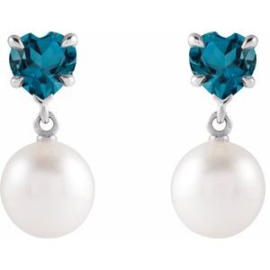 Heart & Pearl Earrings