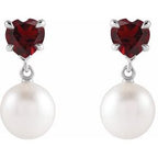 Heart & Pearl Earrings