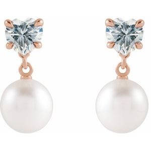 Heart & Pearl Earrings