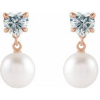 Heart & Pearl Earrings