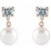 Heart & Pearl Earrings