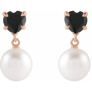 Heart & Pearl Earrings