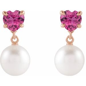 Heart & Pearl Earrings
