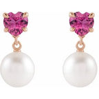 Heart & Pearl Earrings