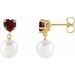Heart & Pearl Earrings