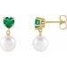 Heart & Pearl Earrings
