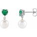 Heart & Pearl Earrings