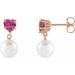 Heart & Pearl Earrings