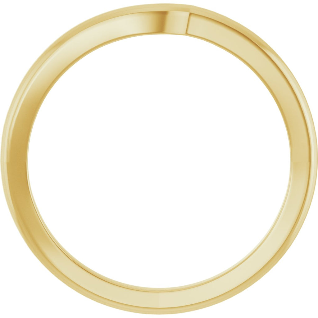 Half Bezel Solitaire Engagement Ring or Band