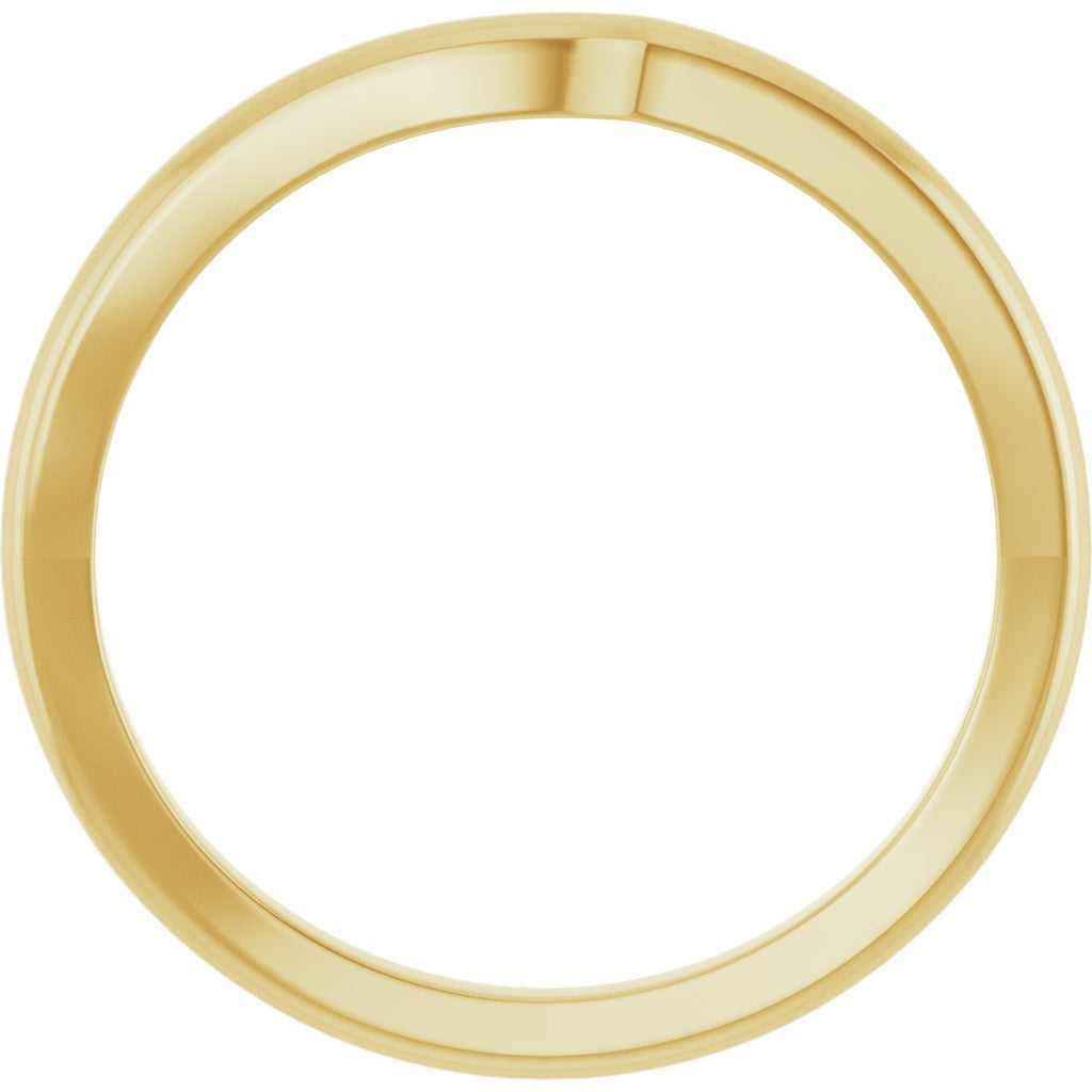 Half Bezel Solitaire Engagement Ring or Band