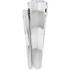 Half Bezel Solitaire Engagement Ring or Band