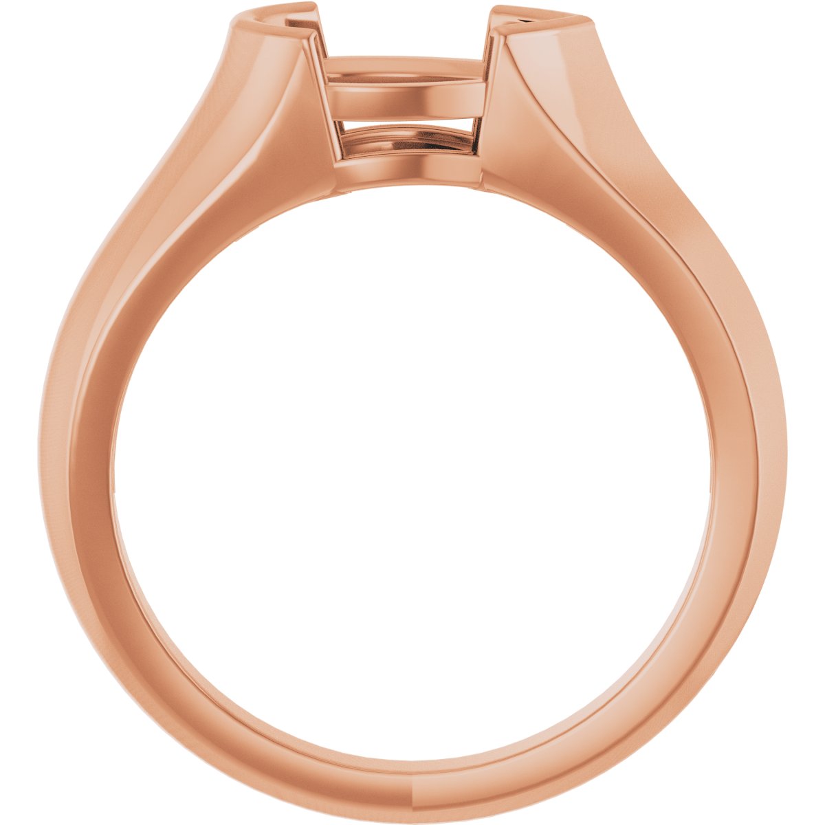 Half Bezel Solitaire Engagement Ring or Band