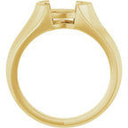 Half Bezel Solitaire Engagement Ring or Band