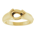 Half Bezel Solitaire Engagement Ring or Band