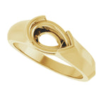 Half Bezel Solitaire Engagement Ring or Band