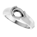 Half Bezel Solitaire Engagement Ring or Band