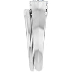 Half Bezel Solitaire Engagement Ring or Band