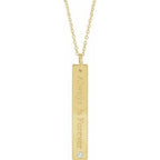 Engravable Bar Necklace or Pendant