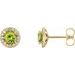 Round 4-Prong Halo-Style Earrings