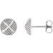 Granulated X Stud Earrings