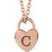Engravable Heart Lock Necklace or Pendant