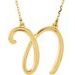 Script Initial Necklace or Center