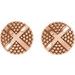 Granulated X Stud Earrings