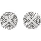 Granulated X Stud Earrings