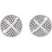 Granulated X Stud Earrings