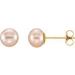 Button Pearl Stud Earrings