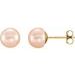 Button Pearl Stud Earrings