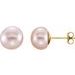 Button Pearl Stud Earrings